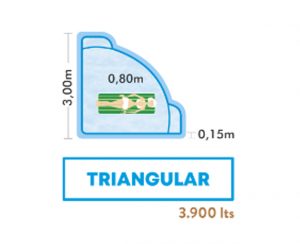 Piscinas de Fibra Fibersul Linha Triangular